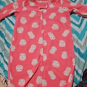 Pink Owl Print Baby Onesie